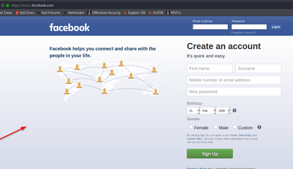 Create Facebook account
